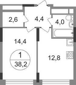 39,7 м², 1-комнатная квартира 12 597 060 ₽ - изображение 73