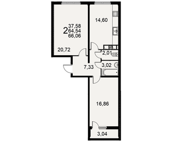 67,5 м², 2-комнатная квартира 6 141 590 ₽ - изображение 10