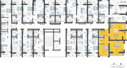 71 м², 3-комнатная квартира 16 000 000 ₽ - изображение 47