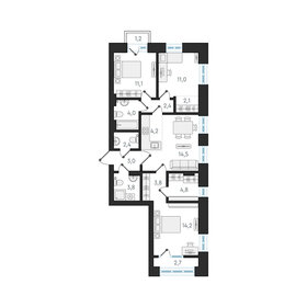 Квартира 81,3 м², 4-комнатная - изображение 1