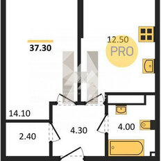 Квартира 37,3 м², 1-комнатная - изображение 5