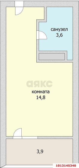 22 м², квартира-студия 2 800 000 ₽ - изображение 1