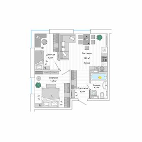 Квартира 53,3 м², 3-комнатная - изображение 1