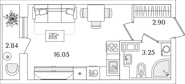 25 м², квартира-студия 5 280 000 ₽ - изображение 93