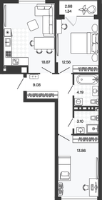 Квартира 63 м², 2-комнатная - изображение 1