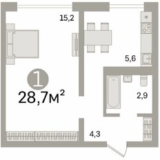 Квартира 28,7 м², 1-комнатная - изображение 5