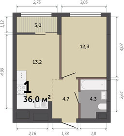 37,2 м², 1-комнатная квартира 5 400 000 ₽ - изображение 16