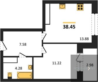 Квартира 38,5 м², 1-комнатная - изображение 1