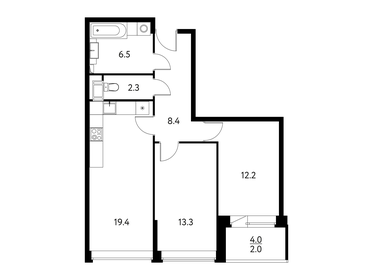 64,1 м², 2-комнатная квартира 11 397 000 ₽ - изображение 21