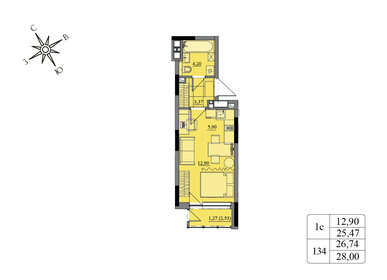 26,7 м², квартира-студия 2 500 000 ₽ - изображение 26