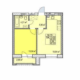 45,6 м², 2-комнатная квартира 4 900 000 ₽ - изображение 64