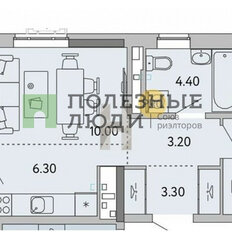 Квартира 55,2 м², 1-комнатная - изображение 3