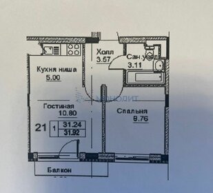 Квартира 32 м², 1-комнатная - изображение 1