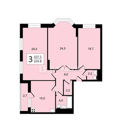 85,7 м², 3-комнатная квартира 20 568 000 ₽ - изображение 46