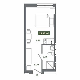 Квартира 22,8 м², студия - изображение 1