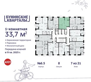 34 м², 1-комнатная квартира 9 449 698 ₽ - изображение 38