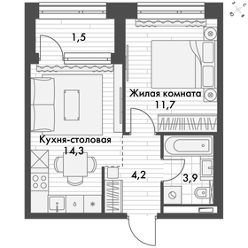 38,9 м², 1-комнатная квартира 12 197 756 ₽ - изображение 8