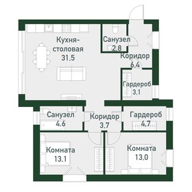 81,5 м², 2-комнатная квартира 10 187 500 ₽ - изображение 21