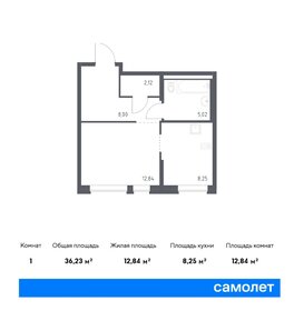 Квартира 36,2 м², 1-комнатная - изображение 1