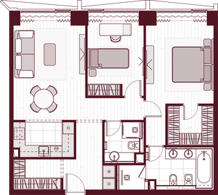 Квартира 84,4 м², 3-комнатная - изображение 1