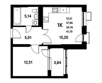 44 м², 2-комнатная квартира 4 200 000 ₽ - изображение 128