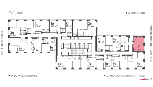 28,6 м², квартира-студия 14 439 282 ₽ - изображение 20