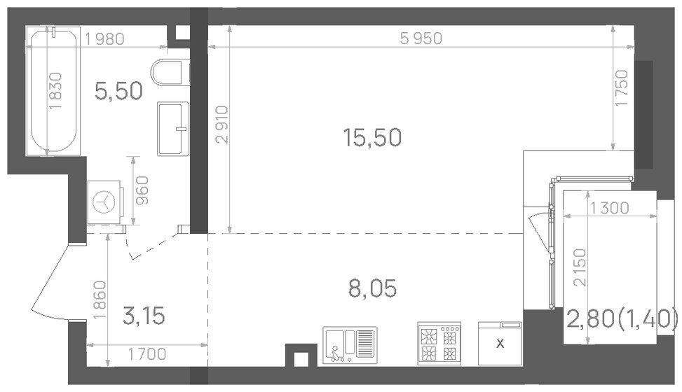 33,6 м², 1-комнатная квартира 9 281 801 ₽ - изображение 24