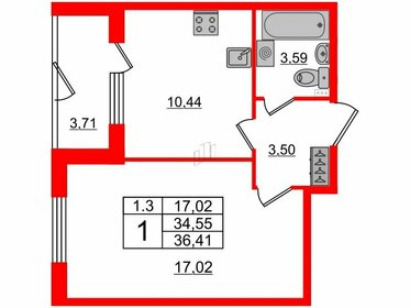 31,7 м², 1-комнатная квартира 6 600 103 ₽ - изображение 28