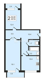 Квартира 62,7 м², 2-комнатная - изображение 1