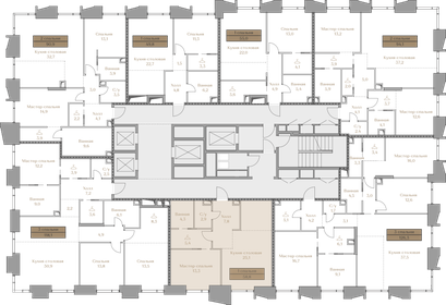 63 м², 1-комнатная квартира 61 379 000 ₽ - изображение 26