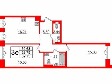 62,2 м², 2-комнатная квартира 30 504 196 ₽ - изображение 1