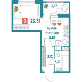 26 м², квартира-студия 4 799 000 ₽ - изображение 8