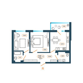 Квартира 58,8 м², 2-комнатная - изображение 1