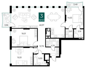 118,4 м², 3-комнатная квартира 18 348 900 ₽ - изображение 33