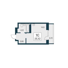 Квартира 26,4 м², студия - изображение 1