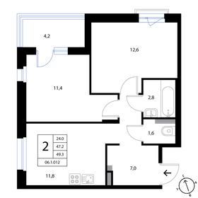 58,2 м², 2-комнатная квартира 16 000 000 ₽ - изображение 68