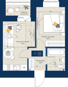 37,4 м², 1-комнатная квартира 3 069 000 ₽ - изображение 61