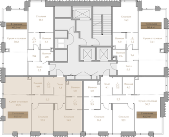 92 м², 2-комнатная квартира 94 500 000 ₽ - изображение 137