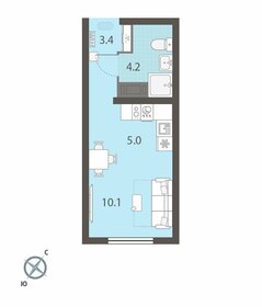 28 м², апартаменты-студия 3 300 000 ₽ - изображение 11