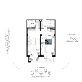 101,5 м², 2-комнатные апартаменты 36 611 248 ₽ - изображение 51