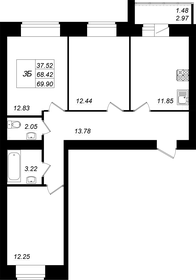 78,7 м², 3-комнатная квартира 5 950 000 ₽ - изображение 30