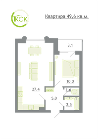 30,5 м², 1-комнатная квартира 3 200 000 ₽ - изображение 81