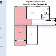 29,6 м², 2 комнаты - изображение 2