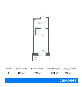 Квартира 21,7 м², студия - изображение 1