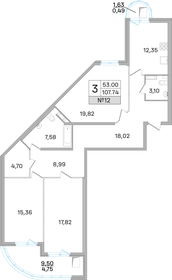 102 м², 3-комнатная квартира 17 200 000 ₽ - изображение 110