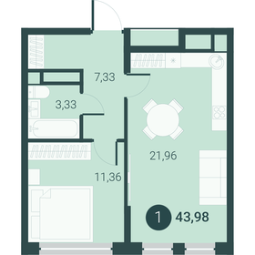 41 м², 1-комнатная квартира 6 500 000 ₽ - изображение 52