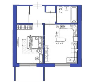 Квартира 42,3 м², 2-комнатная - изображение 1