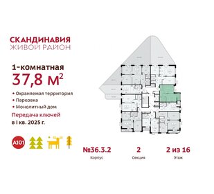 37,2 м², 1-комнатная квартира 12 030 780 ₽ - изображение 21