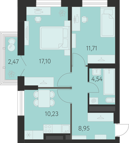 56 м², 2-комнатная квартира 6 626 000 ₽ - изображение 26