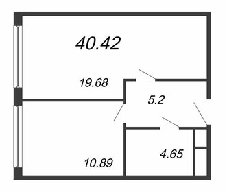 Квартира 40,5 м², 1-комнатные - изображение 1